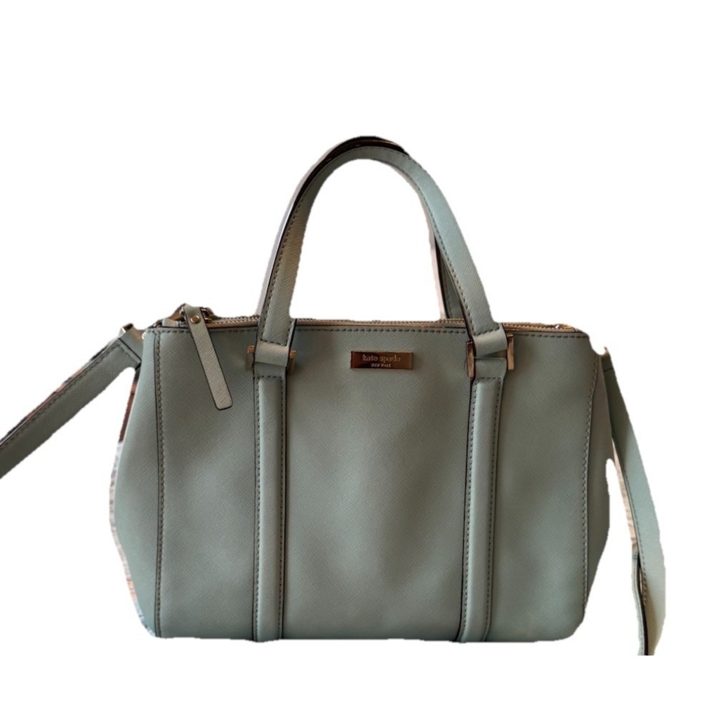 kate spade NEW YORK Mint Green Leather Purse W/Removable Strap Gently Used - Picture 4 of 16